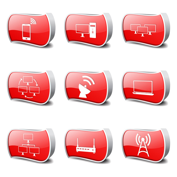 Telecom Communication Icon Set - Vector, Imagen