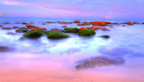 Морские камни на закате - Сидней Австралия
 - Фото, изображение