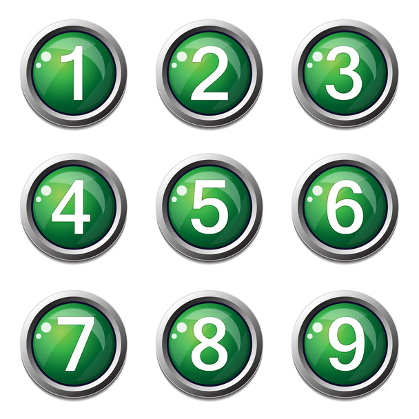Numbers Counting Icon Set - Wektor, obraz