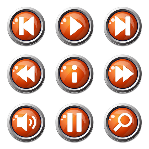 Multimedia Controller Icon Set - Vettoriali, immagini