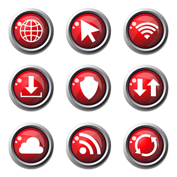 Web Internet Social Icon Set - Vektori, kuva