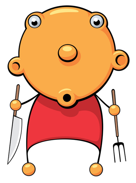 Hungry baby surprized - Vector, Image