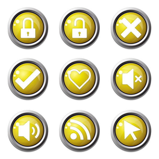 SEO Internet Sign Icon Set - Vector, afbeelding