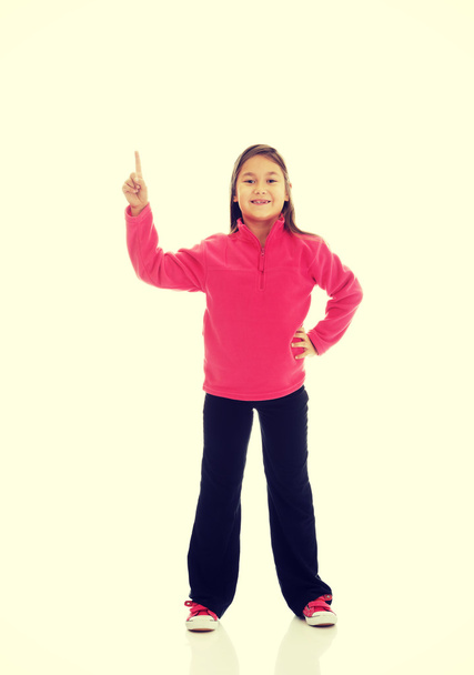 Little girl pointing up - Fotó, kép