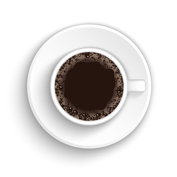 Realistic coffee cup vector - Διάνυσμα, εικόνα