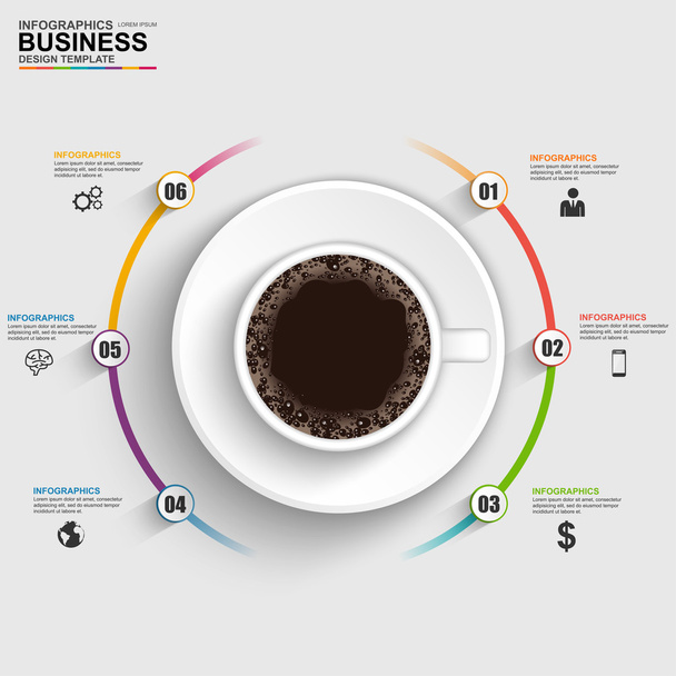 Abstract 3D digital business timeline Infographic - Vector, Image
