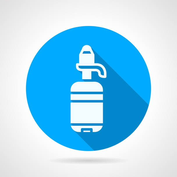 Bottle with pump blue round vector icon - Vektor, obrázek