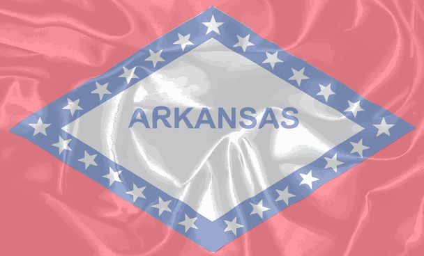 Μετάξι σημαία του την κατάσταση του Αρκάνσας - Διάνυσμα, εικόνα