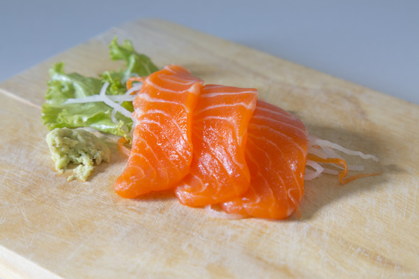 čerstvé sashimi saimon na pozadí  - Fotografie, Obrázek