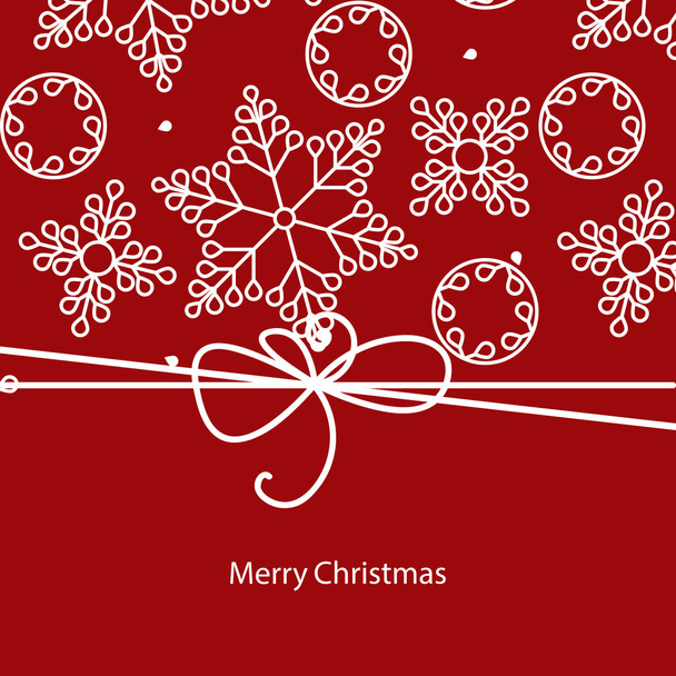 vector banner with snowflakes Merry Christmas card - Vector, Image