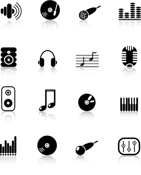 Audio icons - Vector, imagen