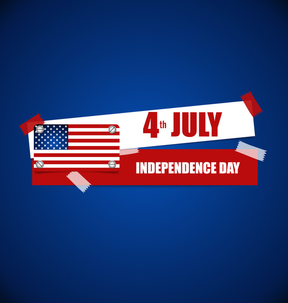 Happy independence day card United States of America. American F - Vetor, Imagem