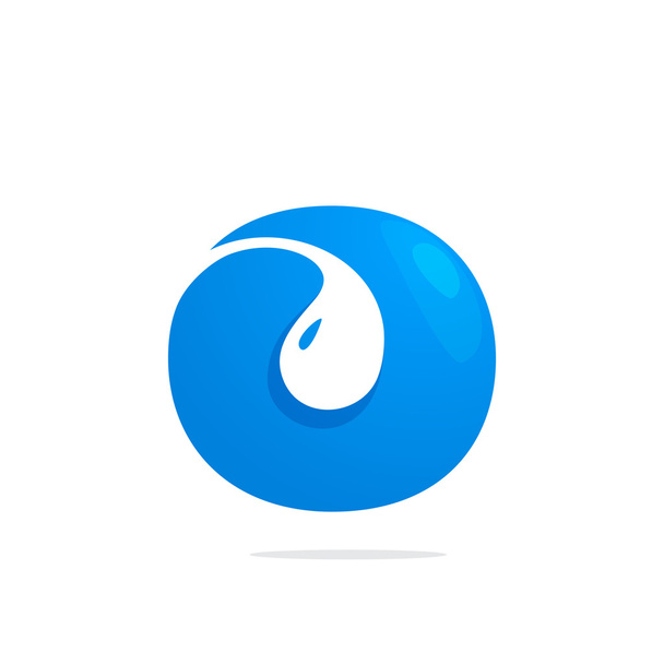 O letter water drop logo - Vector, Image