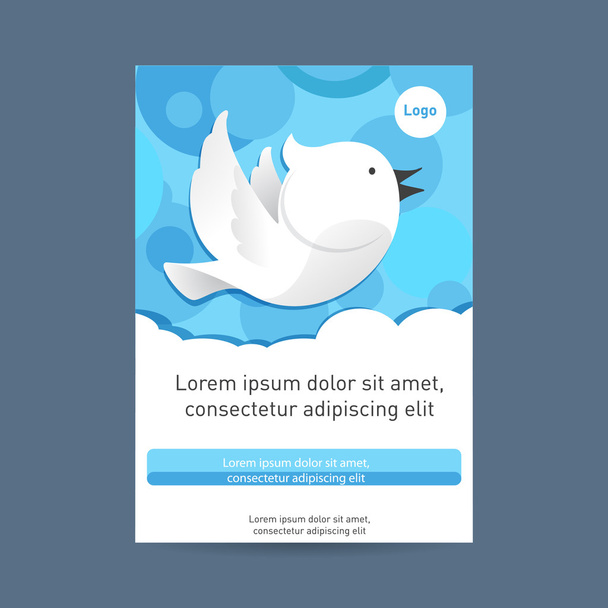 Brochure Flyer design con uccello
 - Vettoriali, immagini