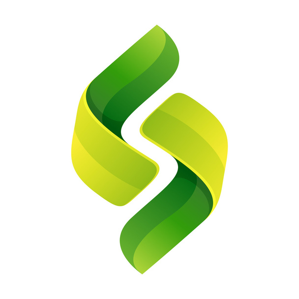 Logotipo abstracto de esfera de hoja verde
. - Vector, Imagen
