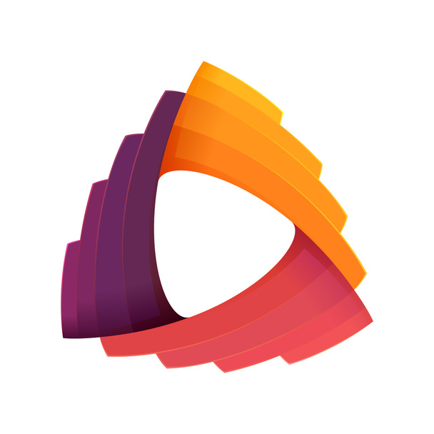 infinite circle ribbon logo template - Vector, Image
