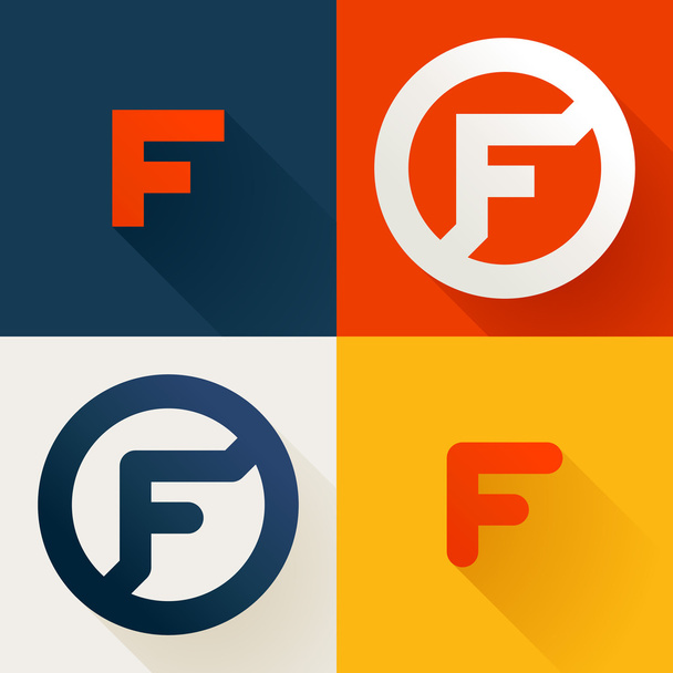 Набор логотипов буквенной линии F
 - Вектор,изображение
