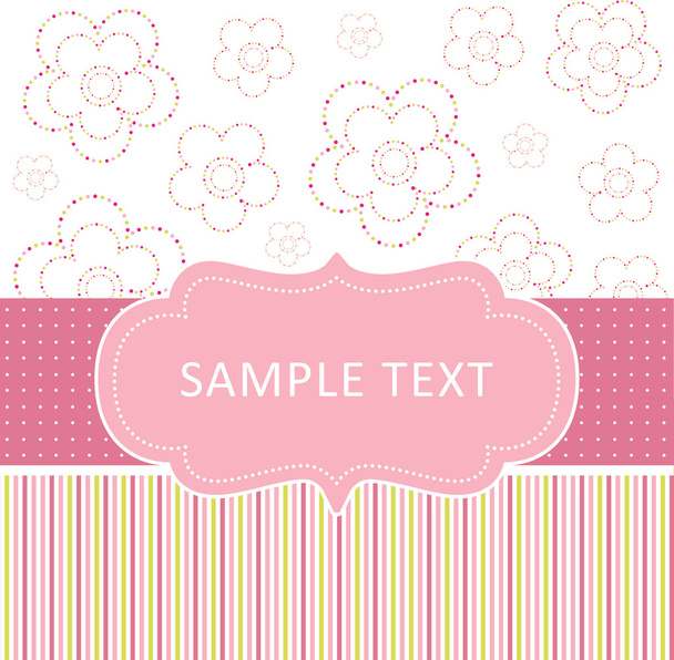 Simple card with flowers - Vector, Image