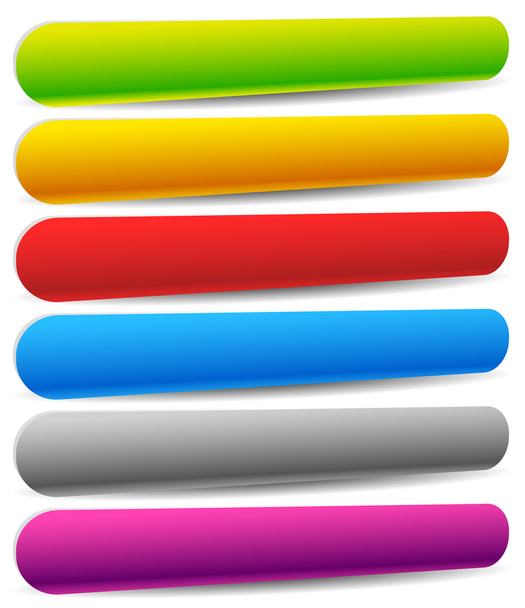 Empty 3d buttons, banners - Vector, Image
