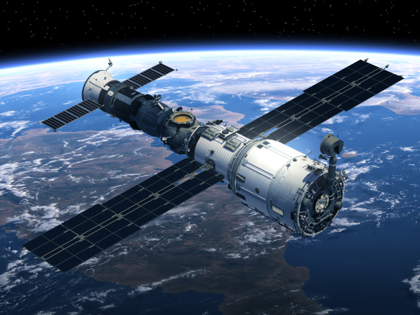estação espacial e naves espaciais
 - Foto, Imagem