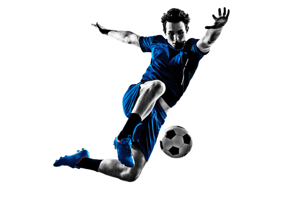 italian soccer player man silhouette  - Foto, afbeelding