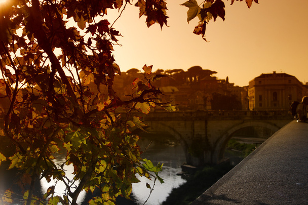 Rome zonsondergang (liggend) - Foto, afbeelding