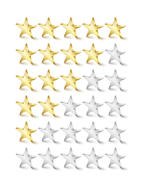 星の評価 - ベクター画像