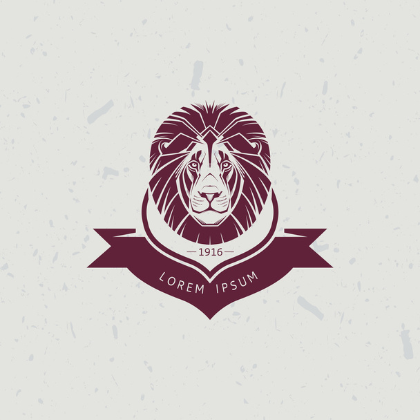 Icon design element with lion head - Vector, Image