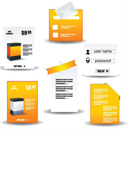 Set of web forms - Vector, Image