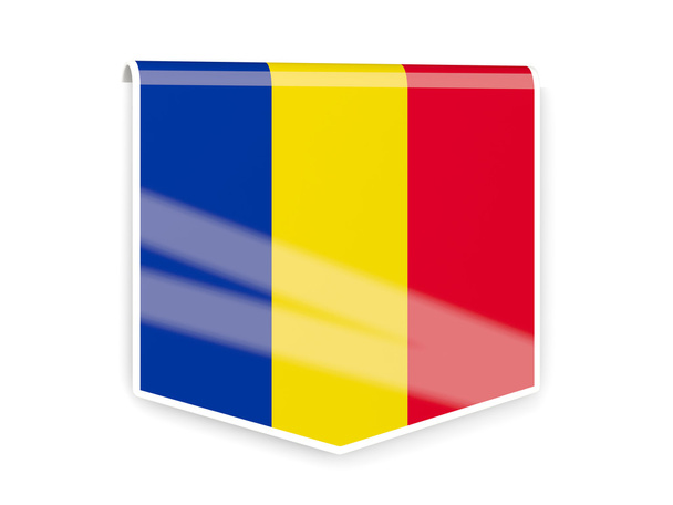 Flag label of romania - Foto, immagini