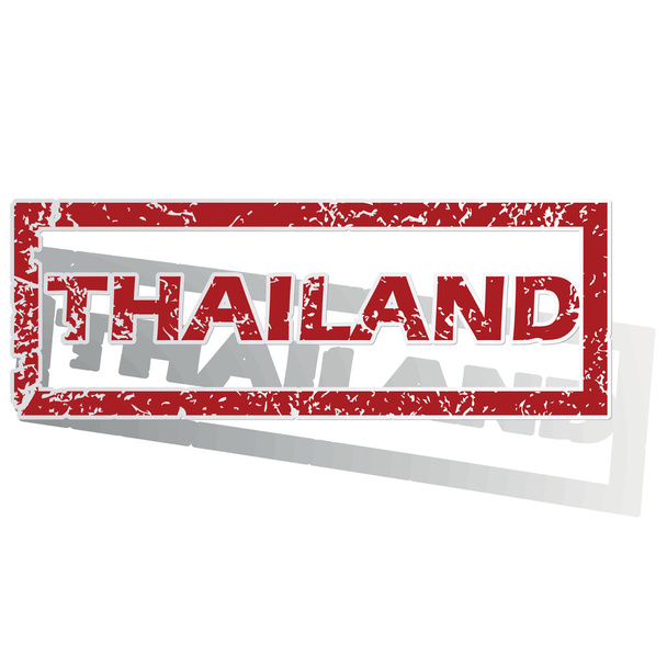 Thailand outlined stamp - Vektor, kép