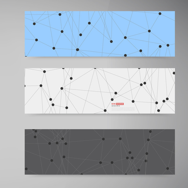 Vector network background abstract polygon triangle.  - Vektör, Görsel