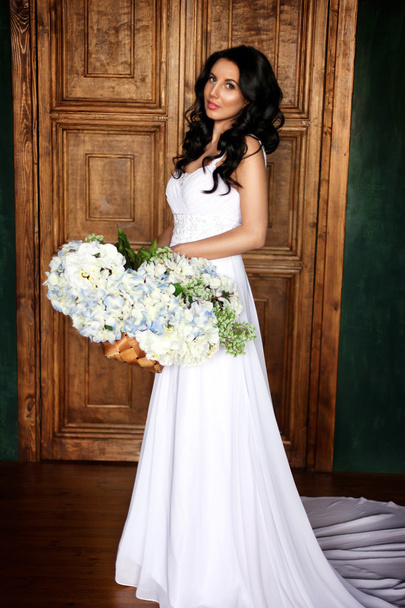 beautiful brunette bride - Photo, image