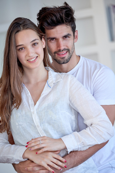 romantic couple have fun and relax at home - Фото, зображення