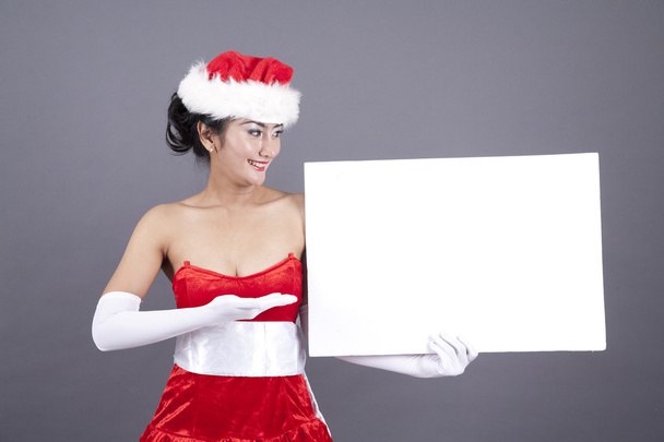 Woman in Christmas Costume - Photo, image