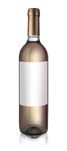 Wine bottle isolated on white - Photo, Image