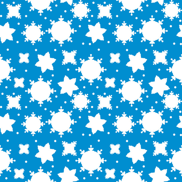 Vector Seamless winter pattern with snowflakes - Vector, imagen