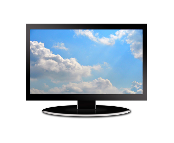 LCD-tv-scherm op een witte achtergrond - Foto, afbeelding