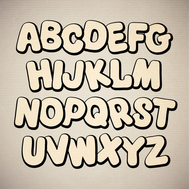 Ручной рисованный мультяшный шрифт
 - Вектор,изображение