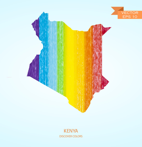 Boceto de acuarela de Kenia
 - Vector, Imagen