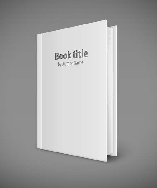 Buch-Vorlage mit weißem Deckel - Vektor, Bild