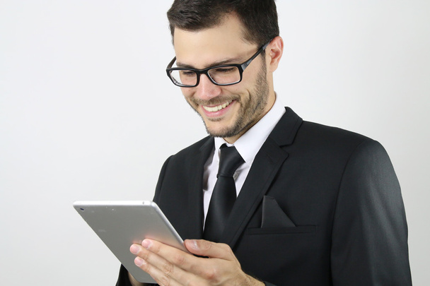 business man using a touch pad - Zdjęcie, obraz