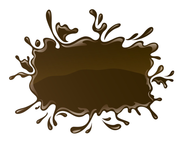 滴とチョコレートのスプラッシュ - ベクター画像
