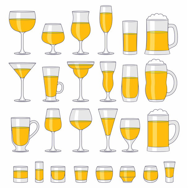 Алкогольные бокалы
 - Вектор,изображение