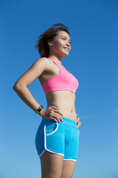sport woman wearing smart watch - Valokuva, kuva