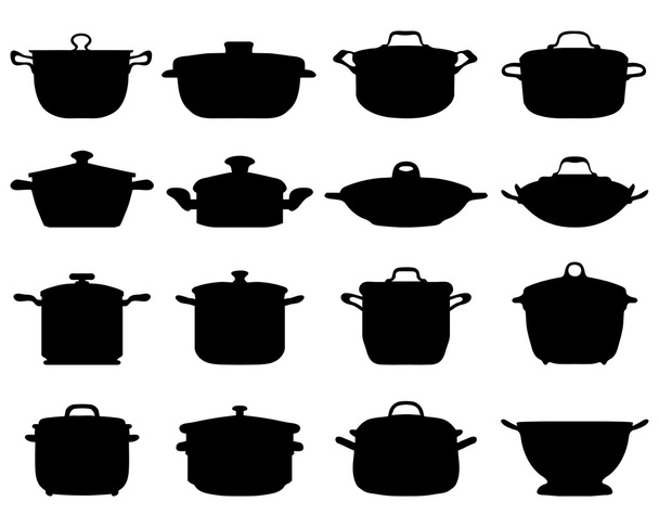 pots and pans - Διάνυσμα, εικόνα