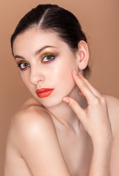 Portrait of beautiful young woman with fresh clean skin  - Fotografie, Obrázek
