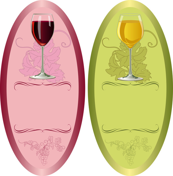Etiqueta vectorial para vinos blancos y tintos
. - Vector, imagen