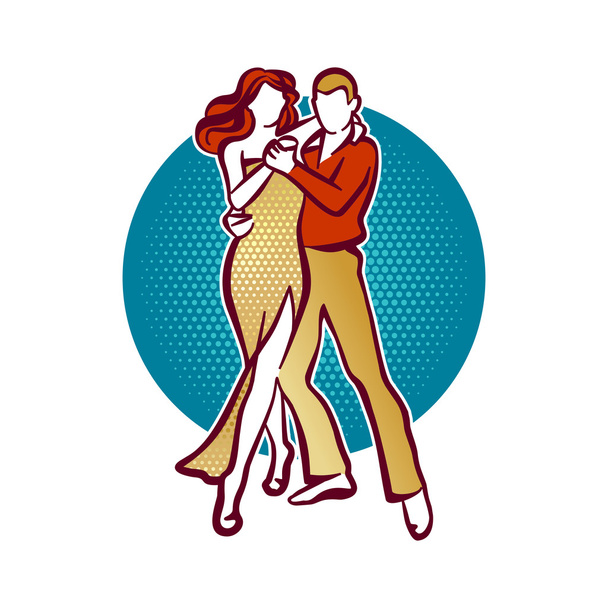 Bailarines de tango
 - Vector, Imagen