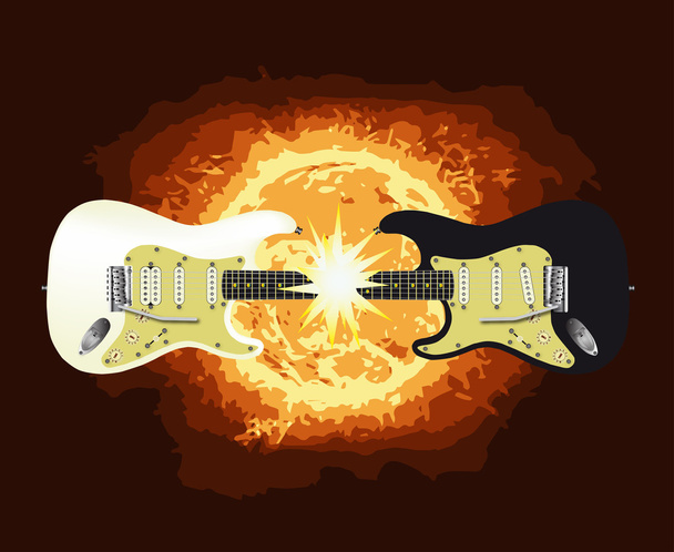 két gitár - Vektor, kép